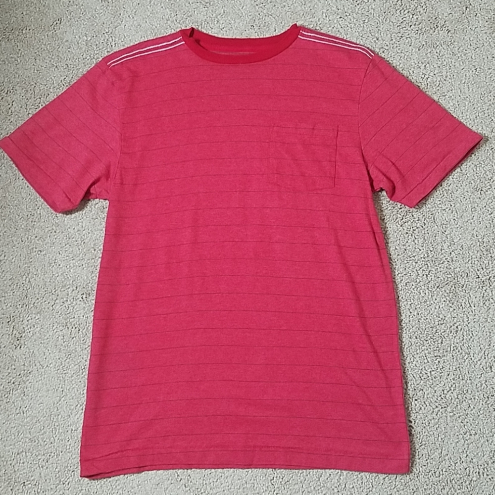 Point zero red short sleeve pocket t-shirt